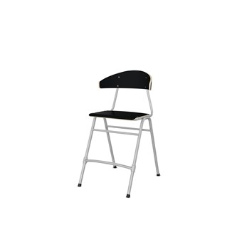 Embrace stol 4 ben sh 54 cm stort sæde sølv stel