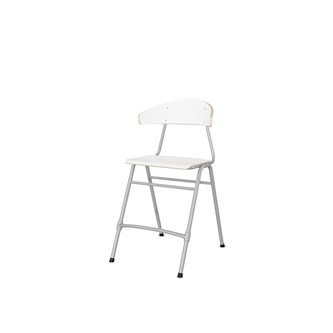 Embrace stol 4 ben sh 54 cm stort sæde sølv stel