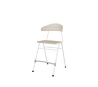 Embrace stol 4 ben sh 54 cm stort sæde hvidt stel