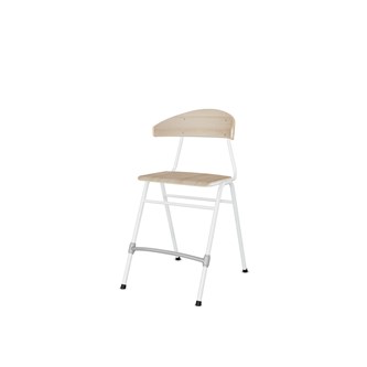 Embrace stol 4 ben sh 54 cm stort sæde hvidt stel