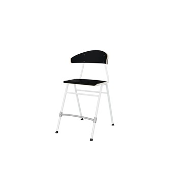 Embrace stol 4 ben sh 54 cm stort sæde hvidt stel