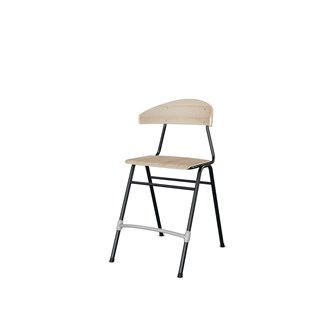 Embrace stol 4 ben sh 54 cm stort sæde sort stel