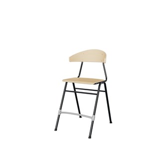 Embrace stol 4 ben sh 54 cm stort sæde sort stel