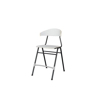 Embrace stol 4 ben sh 54 cm stort sæde sort stel