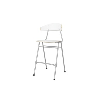 Embrace stol 4 ben sh 65 cm stort sæde sølv stel