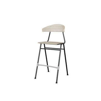 Embrace stol 4 ben sh 65 cm stort sæde sort stel