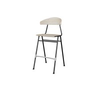 Embrace stol 4 ben sh 65 cm stort sæde sort stel