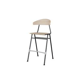 Embrace stol 4 ben sh 65 cm stort sæde sort stel