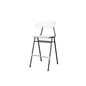 Embrace stol 4 ben sh 65 cm stort sæde sort stel