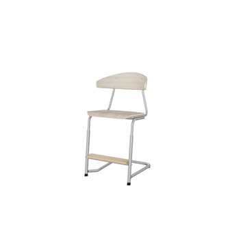 Embrace stol C-stel sh 45-63 cm stort sæde sølv stel
