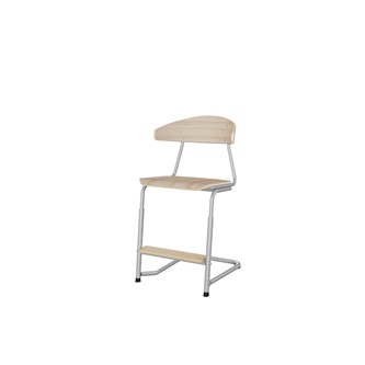 Embrace stol C-stel sh 45-63 cm stort sæde sølv stel