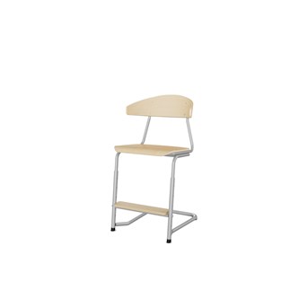 Embrace stol C-stel sh 45-63 cm stort sæde sølv stel