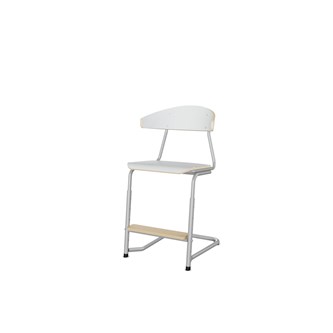 Embrace stol C-stel sh 45-63 cm stort sæde sølv stel