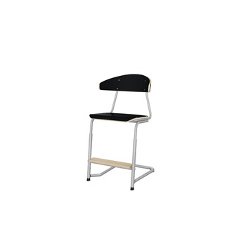 Embrace stol C-stel sh 45-63 cm stort sæde sølv stel