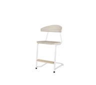 Embrace stol C-stel sh 45-63 cm stort sæde hvidt stel