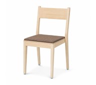 Use stol polstret, klarlakeret birk