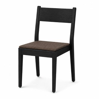Use stol polstret, sortbejdset birk
