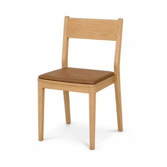 Use stol polstret, klarlakeret eg