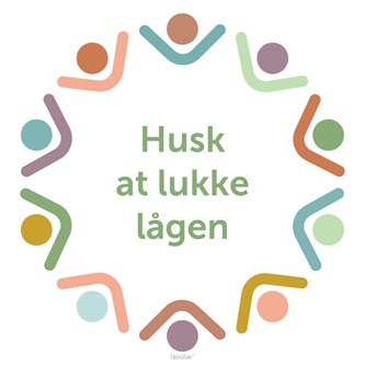 Informationstavle: Husk at lukke lågen