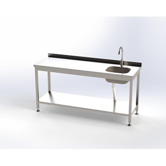 Outlab bord med vask 180x62x90 cm
