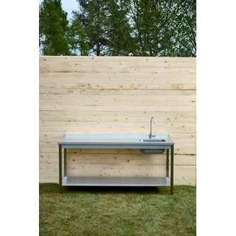 Outlab bord med vask 180x62x90 cm