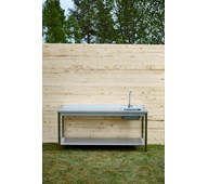Outlab bord med vask 180x62x90 cm