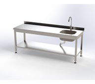 Outlab bord med vask 180x62x72 cm