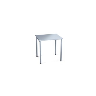 Multiflex bord FSC HPL 70x60xH72 cm sølv stel, skuffeskinner