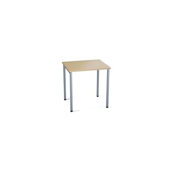 Multiflex bord FSC HPL 70x60xH72 cm sølv stel, skuffeskinner