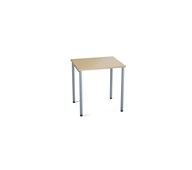 Multiflex bord FSC HPL 70x60xH72 cm sølv stel, skuffeskinner