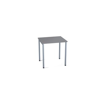 Multiflex bord FSC HPL 70x60xH72 cm sølv stel, skuffeskinner