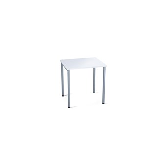 Multiflex bord FSC HPL 70x60xH72 cm sølv stel, skuffeskinner