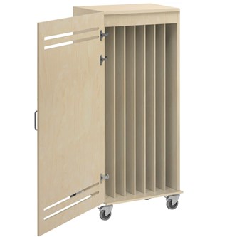 Norden madrasskab med hjul B140xD62xH160 cm birk
