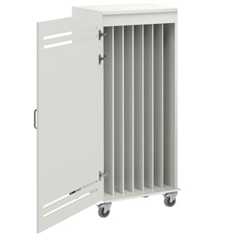 Norden madrasskab med hjul B140xD62xH160 cm hvid