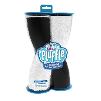 Pluffle, sensorisk materiale sort og hvid