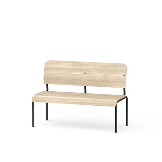 Adapt bænk med ryg i krydsfinér SH 45 cm