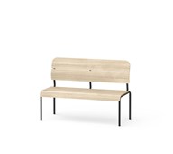 Adapt bænk med ryg i krydsfinér SH 45 cm
