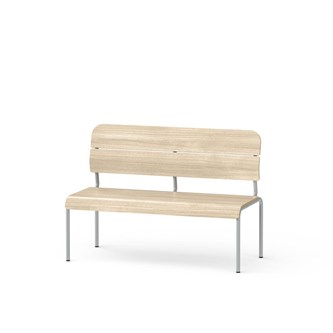 Adapt bænk med ryg i krydsfinér SH 45 cm