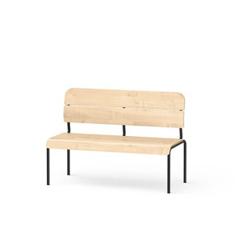 Adapt bænk med ryg i krydsfinér SH 45 cm