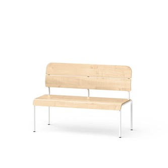 Adapt bænk med ryg i krydsfinér SH 45 cm