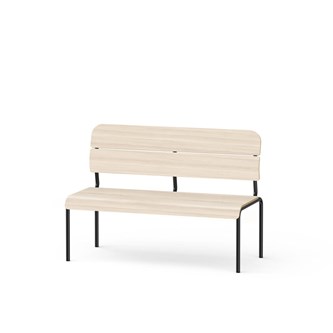 Adapt bænk med ryg i krydsfinér SH 45 cm