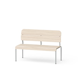 Adapt bænk med ryg i krydsfinér SH 45 cm