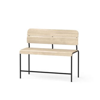 Adapt bænk med ryg i krydsfinér SH 65 cm