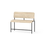 Adapt bænk med ryg i krydsfinér SH 65 cm