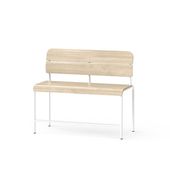 Adapt bænk med ryg i krydsfinér SH 65 cm