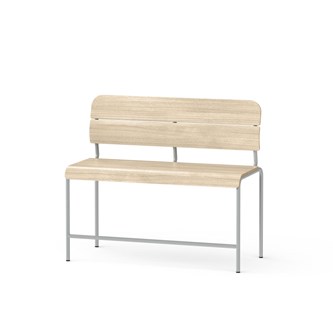 Adapt bænk med ryg i krydsfinér SH 65 cm