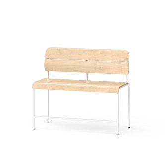 Adapt bænk med ryg i krydsfinér SH 65 cm