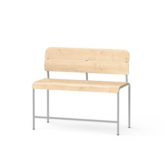 Adapt bænk med ryg i krydsfinér SH 65 cm