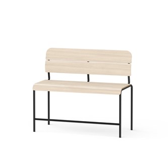 Adapt bænk med ryg i krydsfinér SH 65 cm