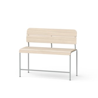 Adapt bænk med ryg i krydsfinér SH 65 cm